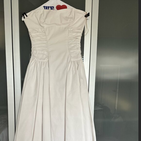 House of CB White Cotton Strapless Midi Sundress - Picture 7 of 7